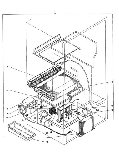 Pièces détachées Fs - Versione 850 - 220 Volt - 50 Hz - Ensemble réfrigérant - 7 - C176X00 - Wittenborg 