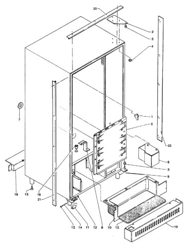 Pièces détachées Fs - Versione 850 - 220 Volt - 50 Hz - Châssis - 3 - C176X00 - Wittenborg 