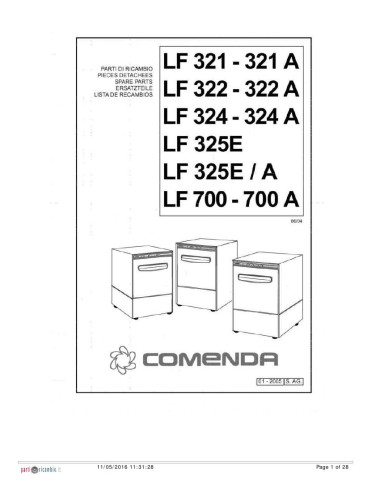 Pièces détachées COMENDA LF321 Annee 2005 