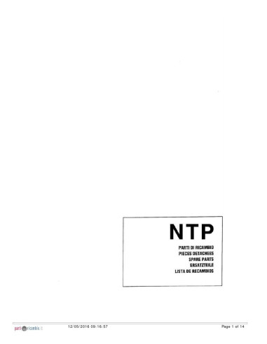 Pièces détachées COMENDA NTP Annee 1996 