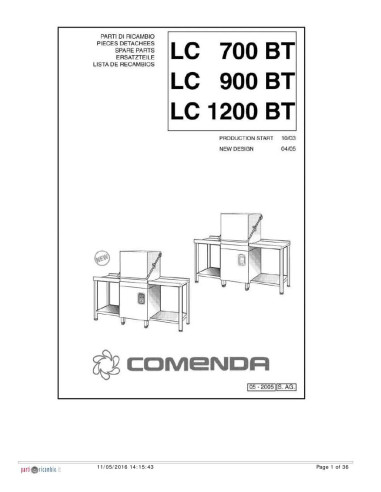 Pièces détachées COMENDA LC1200MRCD Annee 2005 