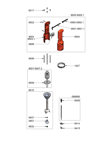 Pièces détachées pour Mixeur Md 95 220-240V 50-60Hz Couteau Std - Référence MX010 - Dynamic 