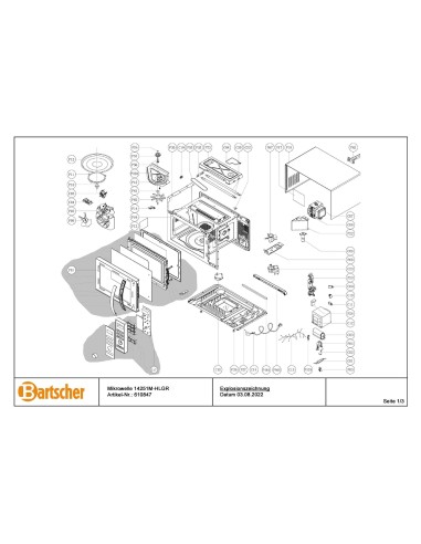 Pièces détachées pour Micro-ondes 14251M-HLGR marque Bartsher 