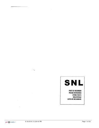 Pièces détachées COMENDA SNL Annee 2002 