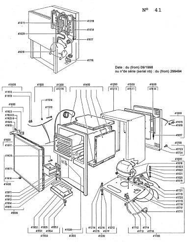 Pièces détachées pour Bag in Box - Après septembre 1998 - N° de série Après 299494