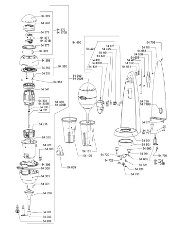 Pièces détachées pour Shaker électrique - De octobre 2007 à janvier 2012 - N° de série Du 638065 au 794260