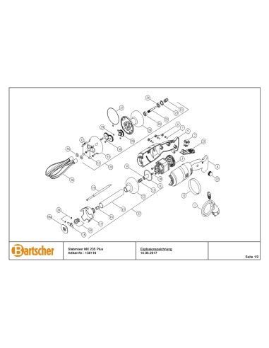 Pièces détachées pour Mixeur MX 235 Plus marque Bartsher 