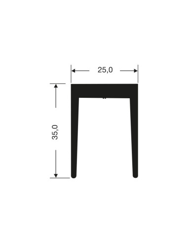 Joint en caoutchouc noir JCR-0080 - Linum 