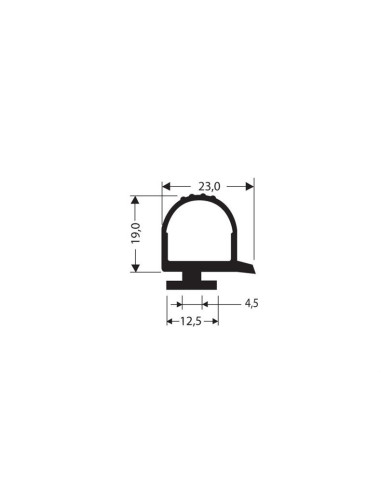 Joint en caoutchouc noir JCR-0230 - Linum 