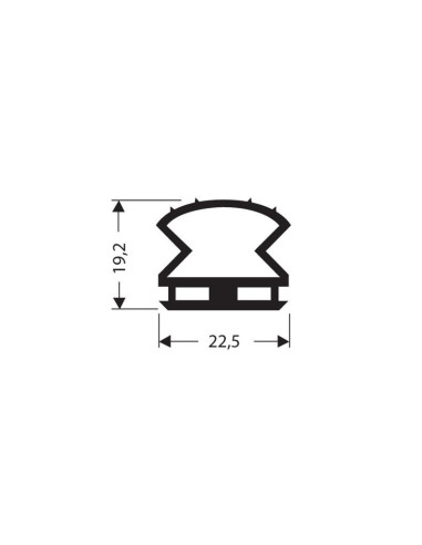 Joint caoutchouc noir l= 4,5 m JCR-0290 - Linum 