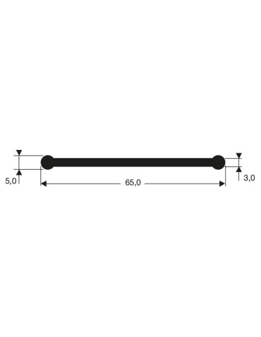 Joint en caoutchouc gris l 1250mm JCR-0590 - Linum 