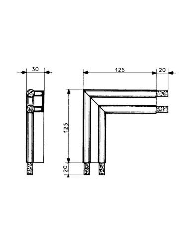 Angle de bourrelet 4453 pour bourrelet 4451 FDG-4453 - Linum 