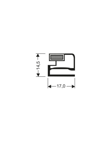 Profil plat aimante - 2550mm/lng avec aimant m25 JPF-1120 - Linum 