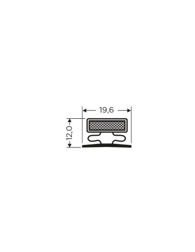 Profil plat aimante - 2.55mtr/lng avec aimant b72 JPF-1160 - Linum 