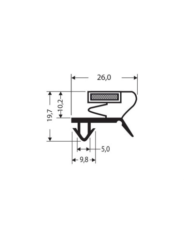 Joint magnetique - 2550mm/lng avec aimant m71 JPC-1200 - Linum 