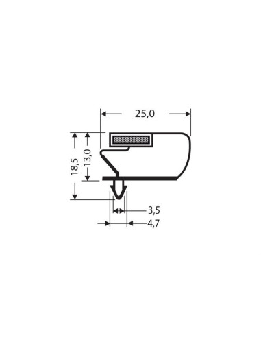 Joint magnetique - 2550mm/lng avec aimant m66 JPC-1240 - Linum 