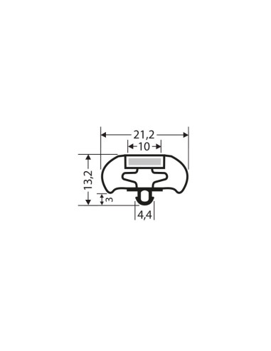 Joint magnetique - 2500mm/lng avec aimant m66 JPC-1320 - Linum 