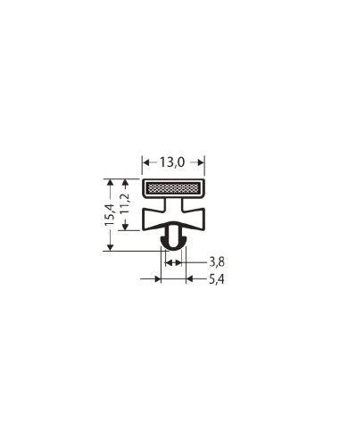 Joint magnetique - 2550mm/lng avec aimant m18 JPC-1470 - Linum 