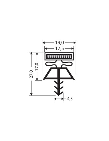 Joint magnetique - 2440mm/lng avec aimant c72 JPC-1490 - Linum 