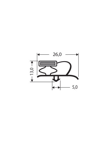 Joint magnetique - 2550mm/lng avec aimant m25 JPC-1510 - Linum 