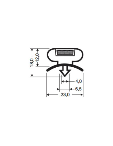 Joint magnetique - 2550mm/lng avec aimant ms20 JPC-1570 - Linum 