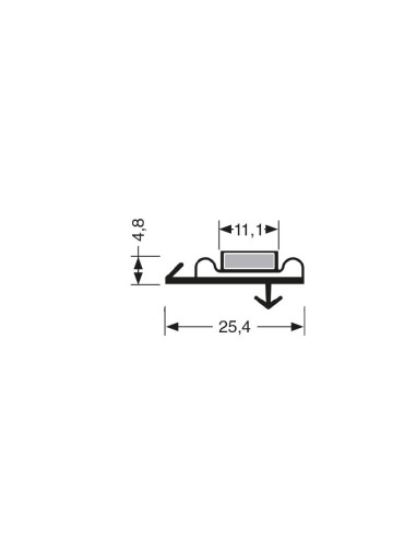 Joint magnetique - 2440mm/lng avec aimant m18 JPC-1710 - Linum 