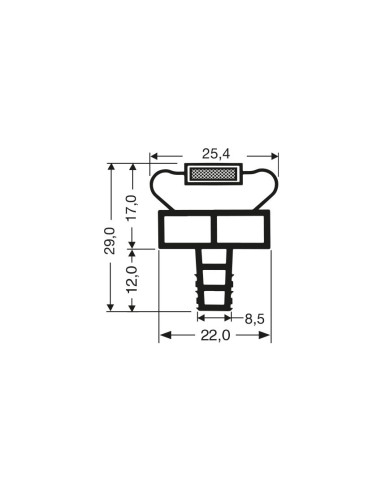 Joint magnetique - 2440mm/lng avec aimant b25 JPC-1830 - Linum 