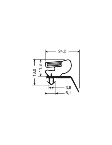 Joint magnetique - 2550mm/lng avec aimant m18 JPC-2030 - Linum 