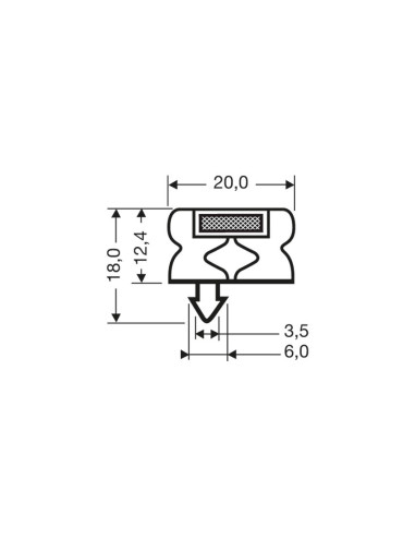 Joint magnetique - 2550mm/lng avec aimant m18 JPC-2120 - Linum 