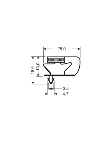 Joint a clipser 2550mm/lng JPC-2050 - Linum 