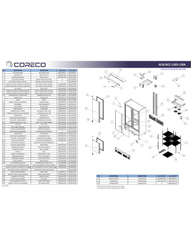 Pièces détachées CORECO ACC-1303 (2020) Annee 202004- 