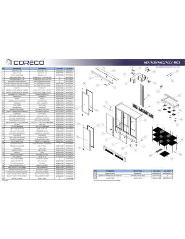 Pièces détachées CORECO ACC-2003 Annee 202004- 