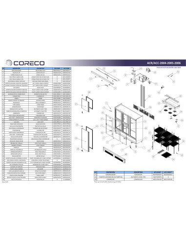 Pièces détachées CORECO ACC-2004 Annee 202004- 