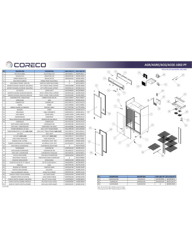 Pièces détachées CORECO ACG-1002-PF Annee 202004- 