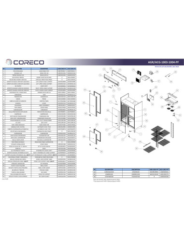 Pièces détachées CORECO ACG-1003-PF Annee 202004- 