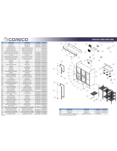 Pièces détachées CORECO ACG-2004 Annee 202004- 