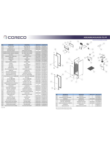 Pièces détachées CORECO ACG-751-PF Annee 202004- 