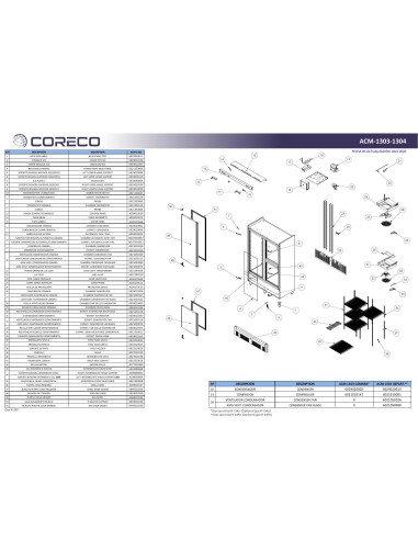 Pièces détachées CORECO ACM-1303 (2020) Annee 202004- 