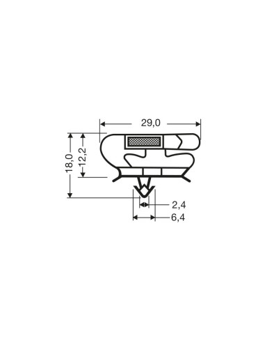 Joint magnetique - 2550mm/lng JPC-2161 - Linum 