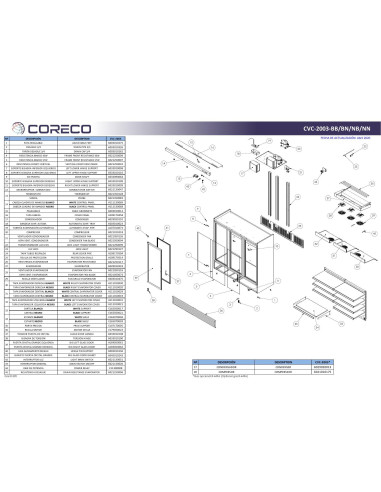 Pièces détachées CORECO CVC-2003-BB Annee 202004- 