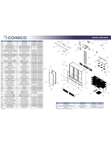 Pièces détachées CORECO EBC-2003-BI Annee 202004- 