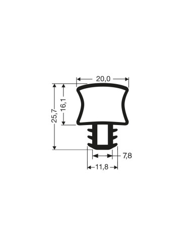 Joint a clipser 2100mm/lng JPC-0200 - Linum 