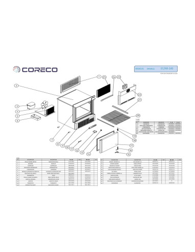 Pièces détachées CORECO EC-140 (2020) Annee 202003- 