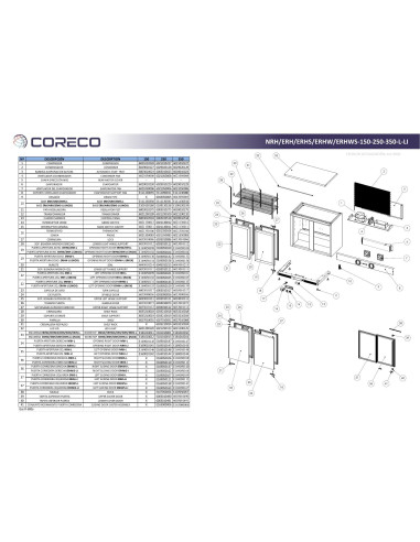 Pièces détachées CORECO NRH-150-L Annee 202003- 