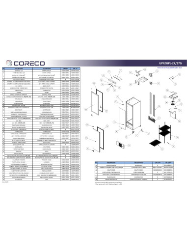 Pièces détachées CORECO UPL-27-G Annee 202004- 