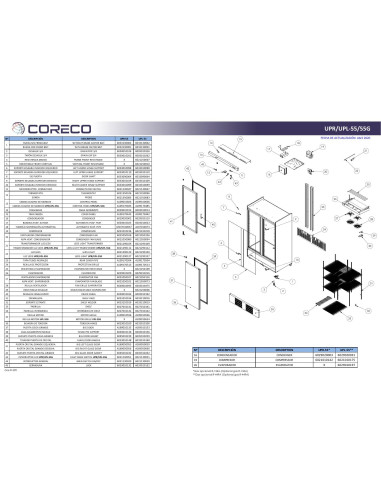 Pièces détachées CORECO UPL-55-G Annee 202004- 