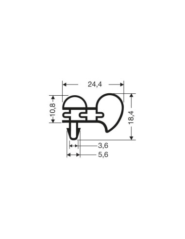 Joint a clipser 2550mm/lng JPC-0150 - Linum 