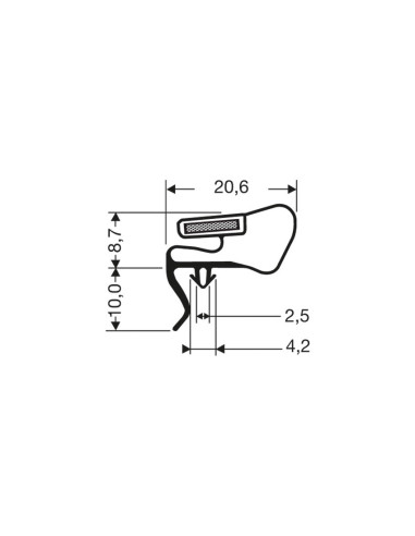 Joint magnetique - 2550mm/lng JPC-2110 - Linum 