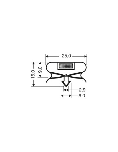 Joint magnétique tpe - 2550mm/lng JPC-2094 - Linum 