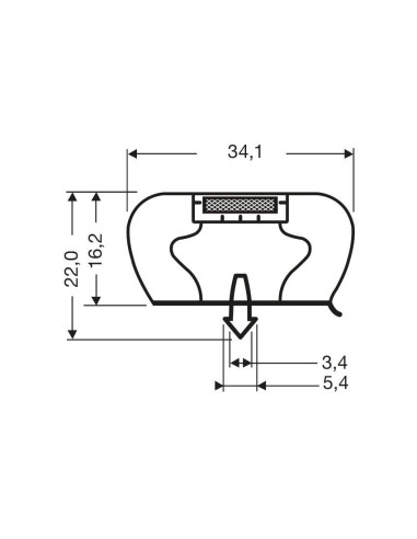 Joint a clipser 2550mm/lng JPC-2070 - Linum 